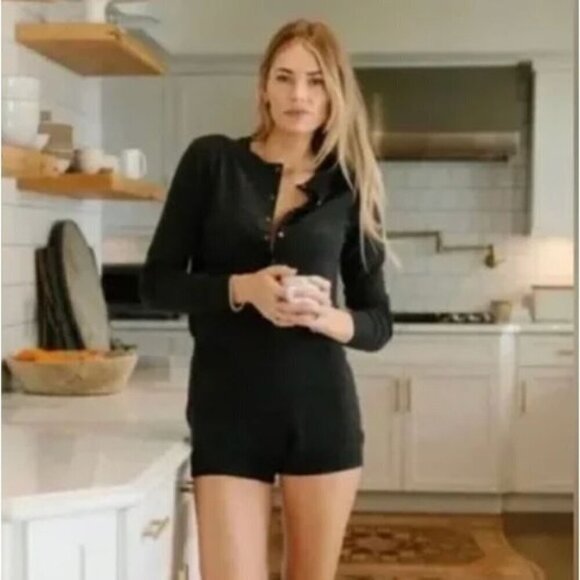 Home Spiritual Gangster Sweater Sleep Romper Wool Cashmere Dark Grey Size XS - Picture 2 of 7